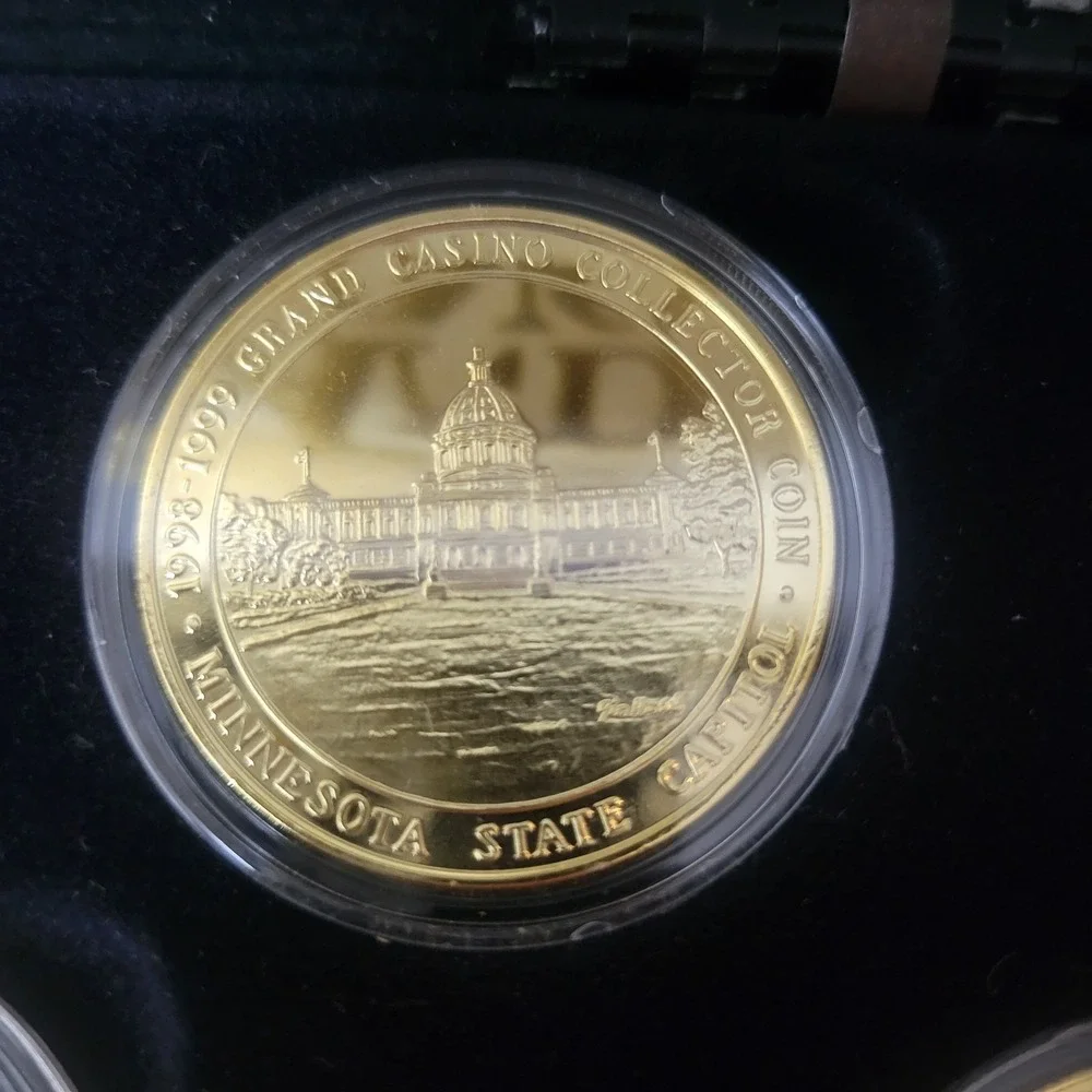 GRAND CASINO Mille Lacs & Hinckley 1998 4-coin set LANDMARK SERIES